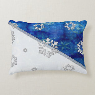 Almofada Decorativa Natal da Vela Azul