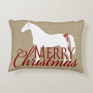 Almofada Decorativa Natal de Trotting Horse