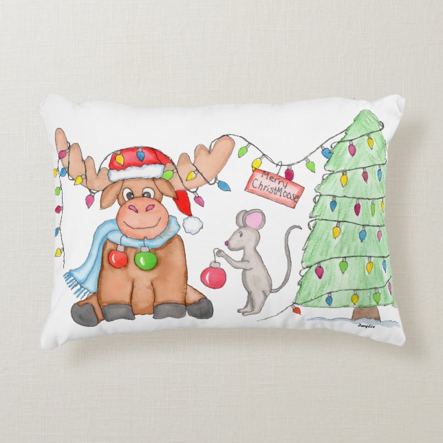 Almofada Decorativa Natal - Feliz Natal-Alce! (Frente)