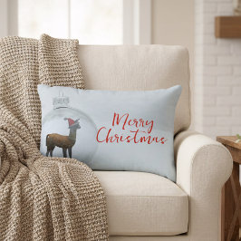 Almofada Decorativa Natal Llama Winter Scense Holiday