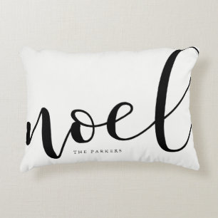 Almofada Decorativa Natal preto e branco de Noel  