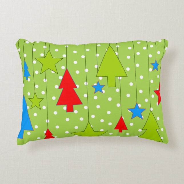 Almofada Decorativa Natal Verde e Branco (Frente)