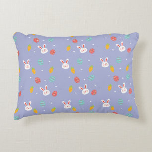 Almofada Decorativa Nature Easter Bunnies Padrão Floral Ovo Hunt Love