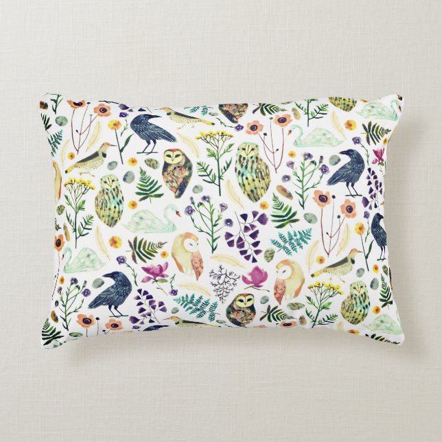 Almofada Decorativa Nature-Inspired Botanical Pattern Decorative Throw (Frente)