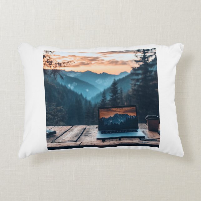 Almofada Decorativa Natureza impressionante na sala de dormir (Frente)