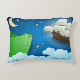 Almofada Decorativa Navio voador no desembarque