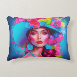 Almofada Decorativa Neon Fantasy Floral Retrato