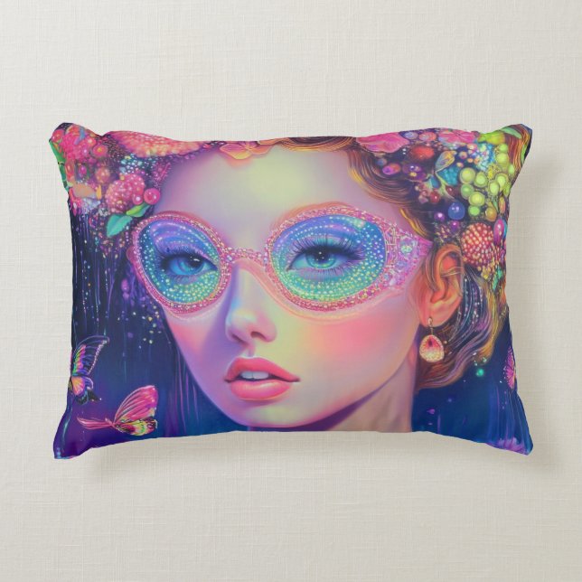 Almofada Decorativa Neon Garden Goddese (Frente)