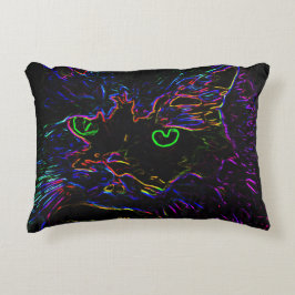 Almofada Decorativa Neon Glow Cat