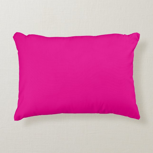 Almofada Decorativa Neon Rosa Quente (Frente)