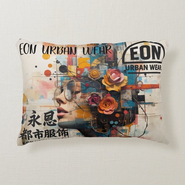 ALMOFADA DECORATIVA NEON ROSE (Frente)