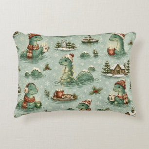 Almofada Decorativa Nessie do Natal Monstro do Lago Ness Aconchegante 