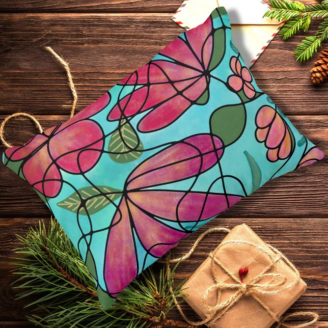 ALMOFADA DECORATIVA NEUROGRÁFICO FLORES DE PRIMAVERA (Criador carregado)