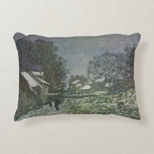Almofada Decorativa Neve em Argenteuil por Claude Monet