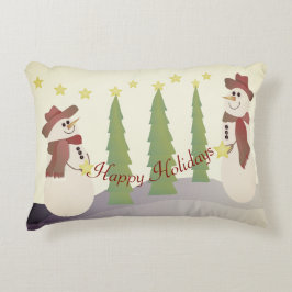 Almofada Decorativa Neves E Árvores