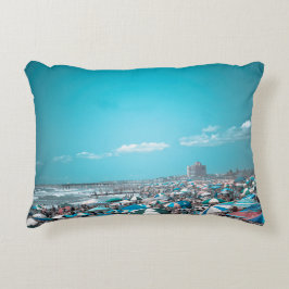 Almofada Decorativa New Jersey Coastal Beach Art