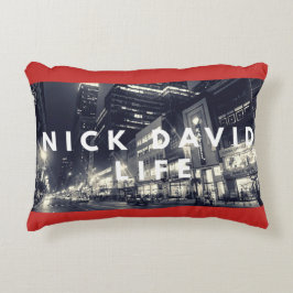 Almofada Decorativa NiCK DAViD - Piloto lombar vermelho