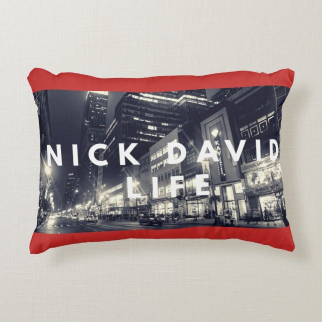 Almofada Decorativa NiCK DAViD - Piloto lombar vermelho (Frente)