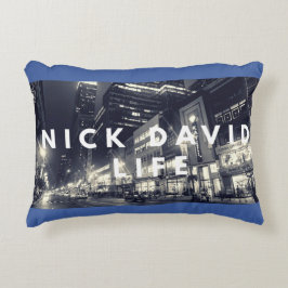 Almofada Decorativa NiCK DAViD - Travesseiro lombar azul