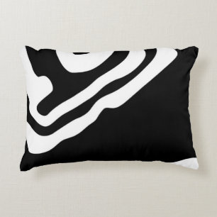Almofada Decorativa No Profundo: Abstrato preto e branco