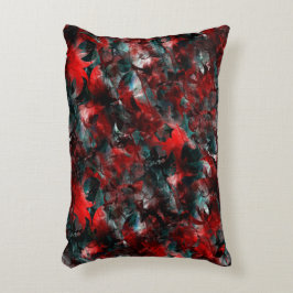 Almofada Decorativa Noite de folhas vermelhas apimentadas caídas em ci