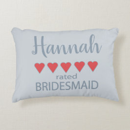 Almofada Decorativa Noiva & Corte de Honra 5 Corações Daminhas