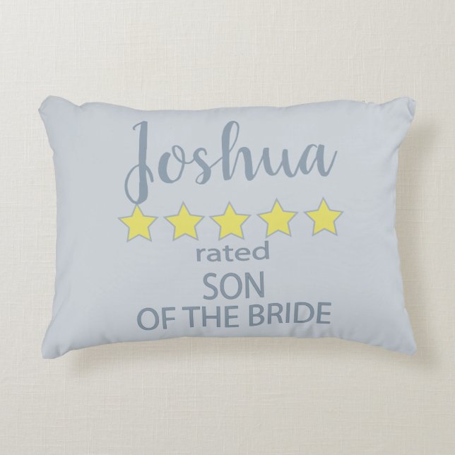 Almofada Decorativa Noiva & Cortejo 5 Estrelas Filho da Noiva (Frente)
