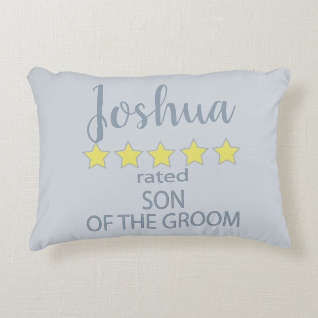 Almofada Decorativa Noiva e Cortejo 5 Estrelas Filho do Noivo (Frente)