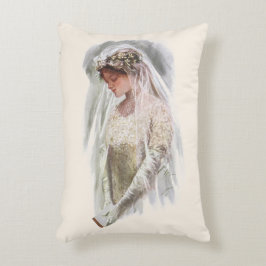 Almofada Decorativa Noiva Vitoriana Antiga com Bíblia Harrison Fisher