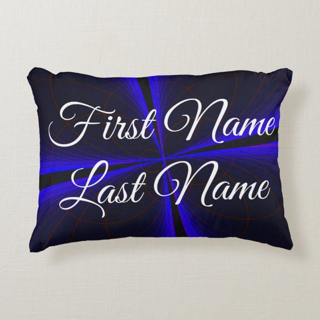 Almofada Decorativa Nome Alterar Travesseiro de Destaque Geométrico Fo (Frente)