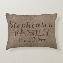 Nome da família Burlap Rustic