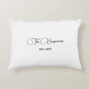 Almofada Decorativa Nome de Família Personalizado Decoração de Casa El