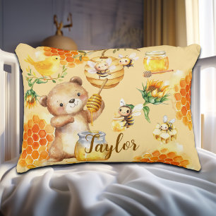 Almofada Decorativa Nome Personalizado Abelhas De Urso De Mel