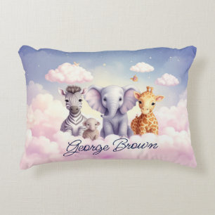 Almofada Decorativa Nome personalizado Baby Zebra com todos os seus am