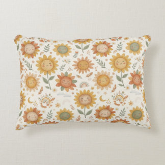 Almofada Decorativa Nome Personalizado Berçário de Girassol Boho Fofo