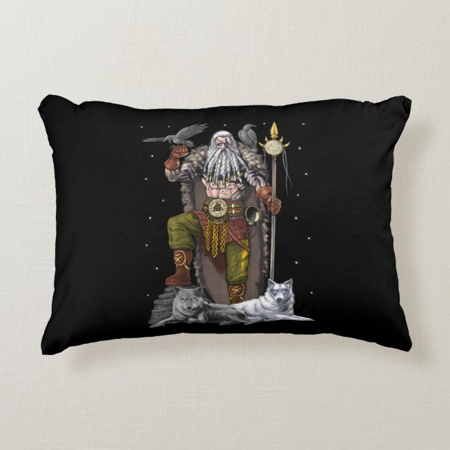 Almofada Decorativa Norse Viking God Odin (Frente)