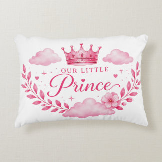 Almofada Decorativa Nossa Pequena Princesa Bebê Menina Coroa Rosa