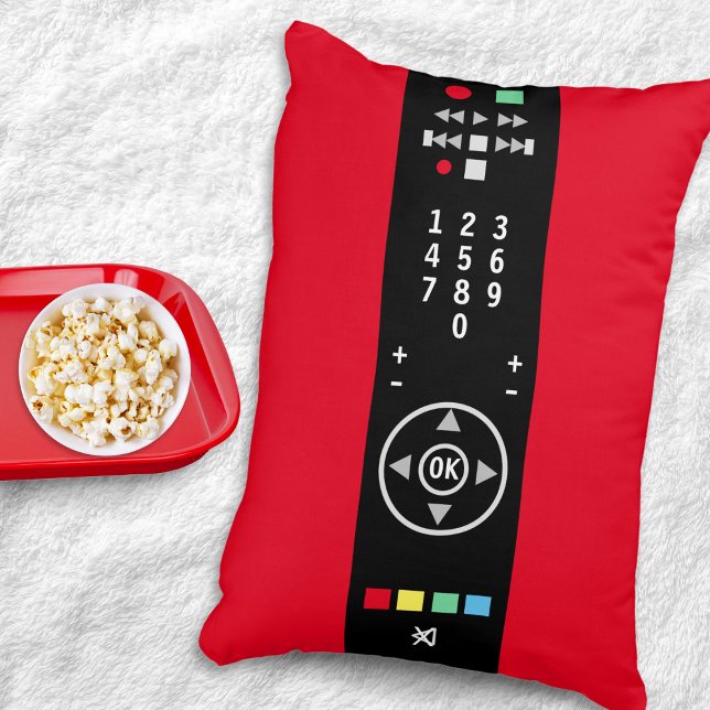 Almofada Decorativa Novidade engraçada TV Controle remoto TV Televisão (A cool accent pillow with amusing TV remote control design)