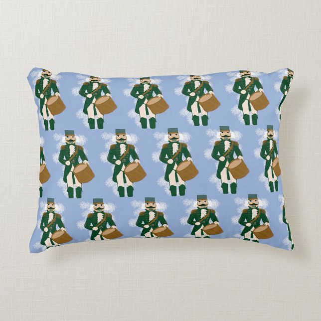 Almofada Decorativa Nutcracker Frosted Blue Rectangular Cushion (Frente)