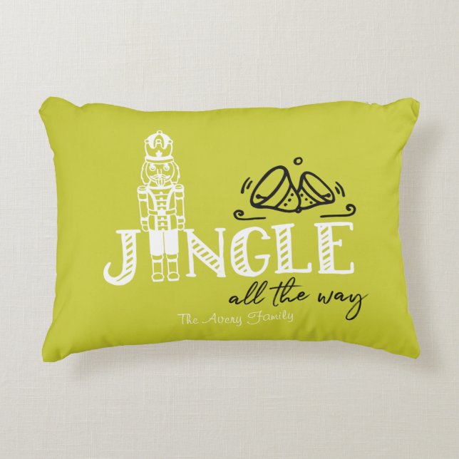 Almofada Decorativa Nutcracker Modern Personalized Jingle (Frente)