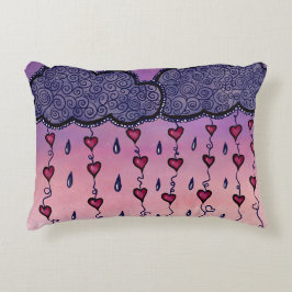 Almofada Decorativa Nuvens e corações bonitos