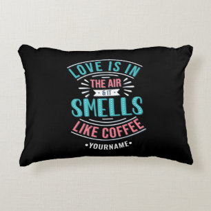 Almofada Decorativa O amor está no ar e cheira a café