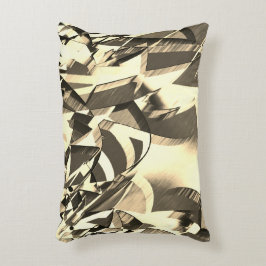 Almofada Decorativa O bege listra sobre a imagem marrom com garoa