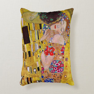 Almofada Decorativa O Beijo de Gustav Klimt, Arte Novo Antigo