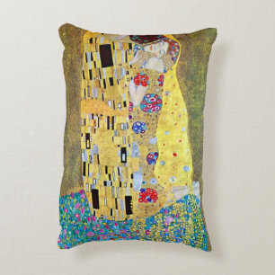 Almofada Decorativa O Beijo de Gustav Klimt, Arte Novo Antigo