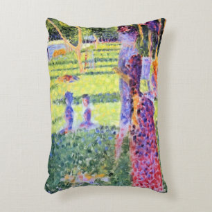 Almofada Decorativa O Casal de Georges Seurat, Pontilhismo Vintage