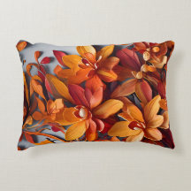 O Design de Padrão Floral Laranja