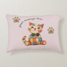 O Feliz Gato Colorido Patchwork Personalizado