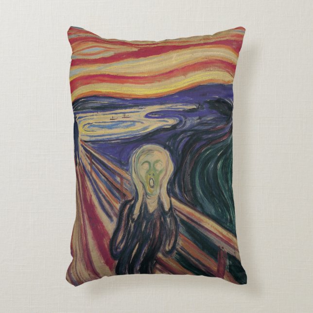 Almofada Decorativa O Gritar de Edvard Munch, expressionismo venenoso (Frente(Vertical))