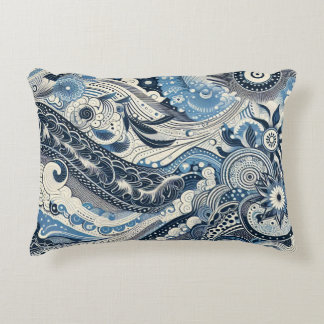 Almofada Decorativa O Home Studio Indigo Bloom